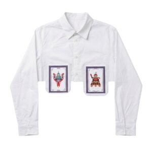Remera lucky cards white